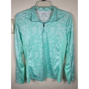 Huk Fishing Women's M CAMO‎ Icon X Top Long Sleeve Performance 1/4 Zip Outdoor